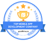 GoodFirms top app development company badge showcasing Ahex Technologies recognition