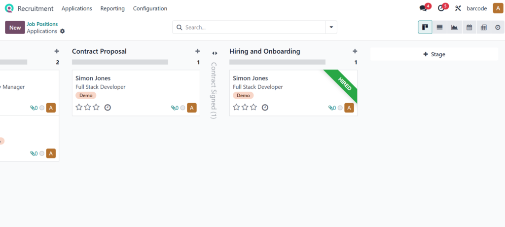 Odoo Recruitment Onboarding